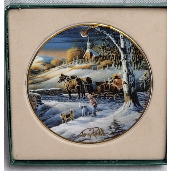 Terry Redlin Christmas Ornament Almost Home 1994 - Picture 1 of 4